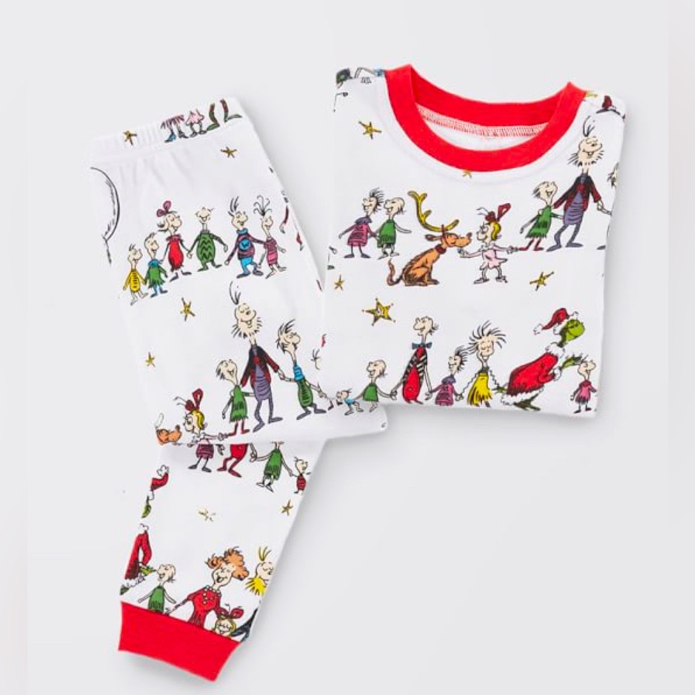 Pottery Barn Adult Small Whoville Grinch Jammie’s size extra small NWT